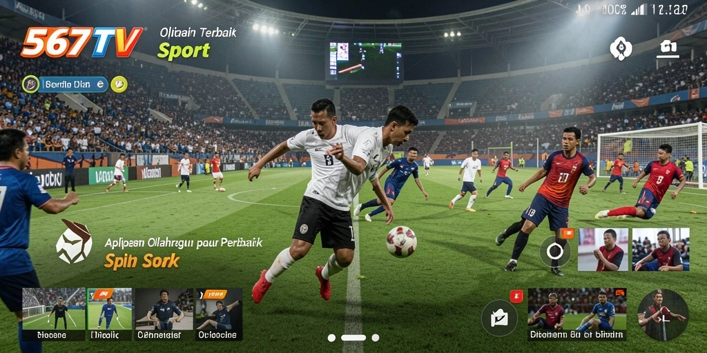Tampilan gameplay 567TV menampilkan pertandingan olahraga secara langsung.