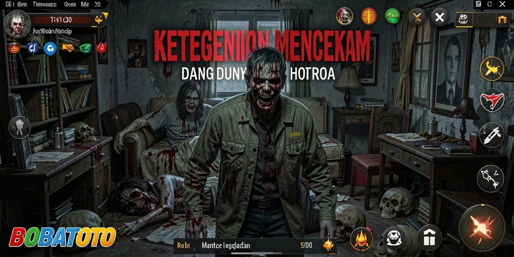 Screenshot yang menunjukkan gameplay mencekam BOBATOTO.