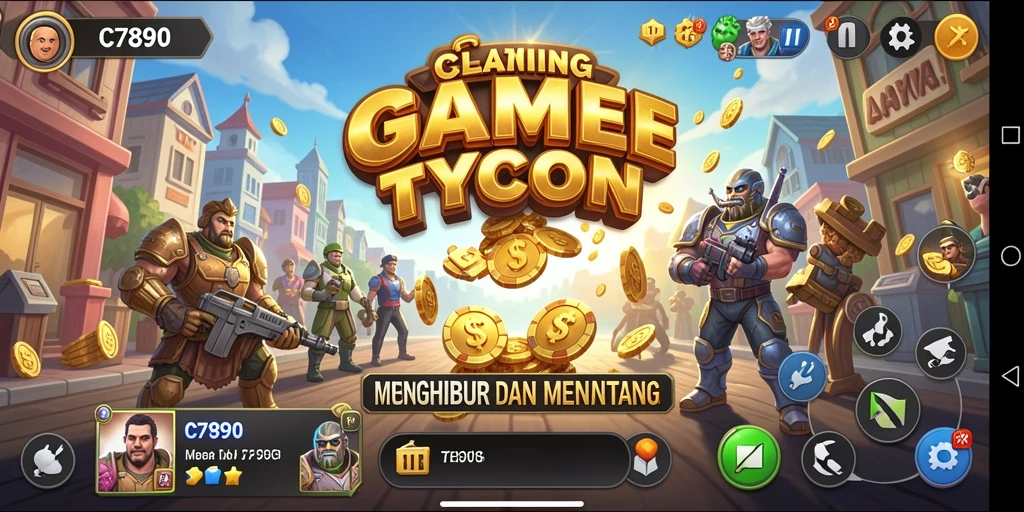 Tampilan menarik dari gameplay C7890 yang penuh strategi Tycoon.