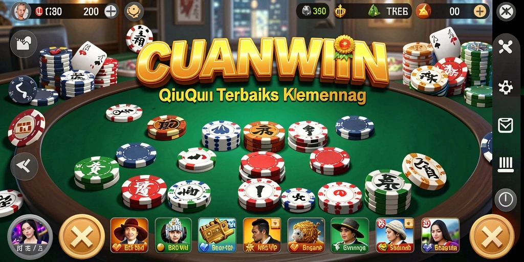 Screenshot utama CUANWIN dengan aksi QiuQiu yang seru.