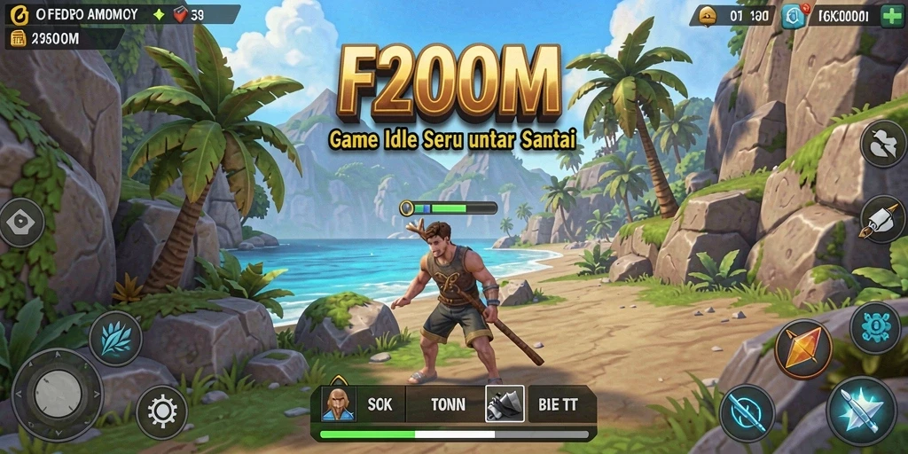 Screenshot menampilkan gameplay F200M yang menarik dan santai.