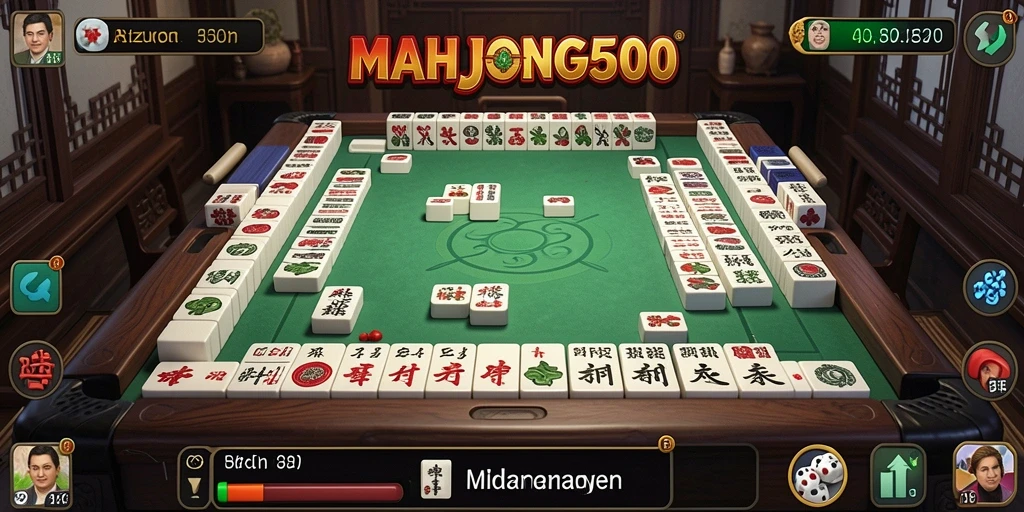 Tampilan gameplay <strong>MAHJONG500</strong> yang menarik dan menantang.