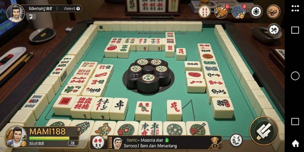 Tampilan gameplay menarik dari MAMI188 dengan papan Mahjong.