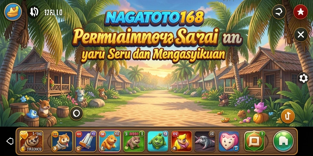 Tampilan gameplay NAGATOTO168 yang penuh warna dan menarik