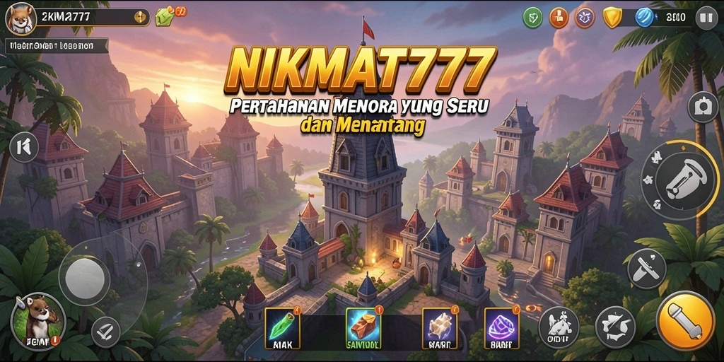 Gameplay seru dan menantang di NIKMAT777 Tower Defense.