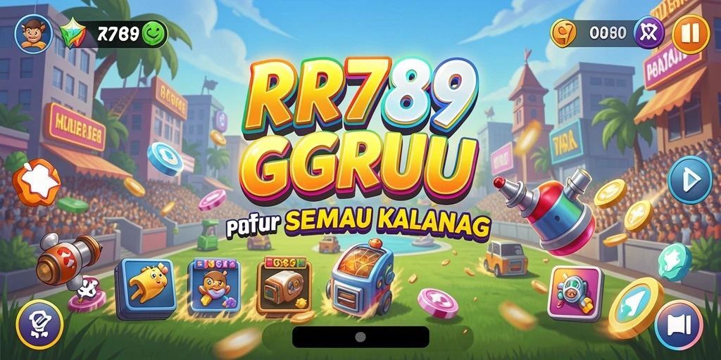 Tampilan gameplay RR789 yang penuh warna dan seru.