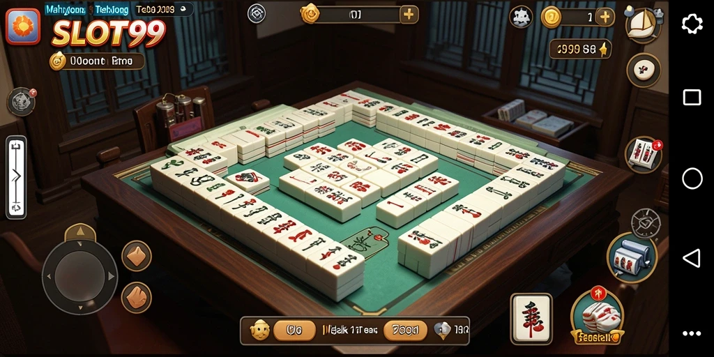 Tampilan seru dari gameplay Mahjong yang mendebarkan.