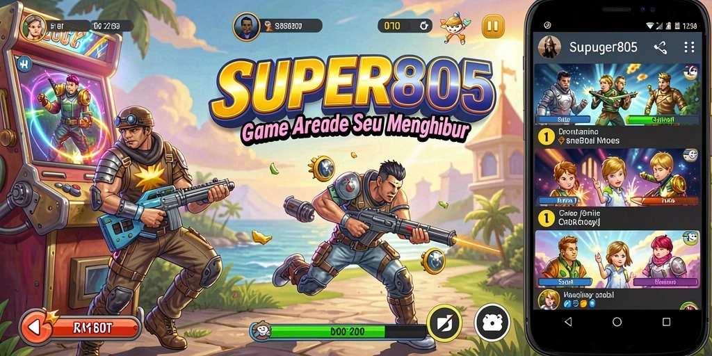 Tangkapan layar SUPER805 menampilkan aksi gameplay Arcade yang menyenangkan.