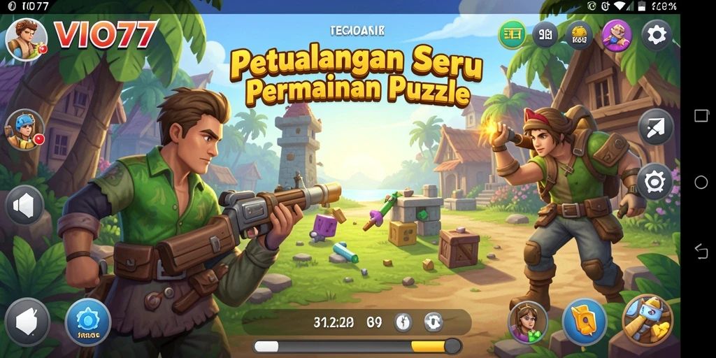 Tampilan utama gameplay VIO77 menampilkan berbagai tantangan puzzle yang seru.