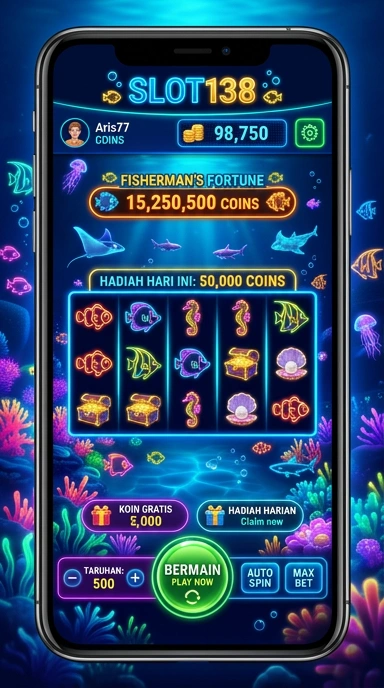 Tampilan antarmuka aplikasi slot138 yang menarik.